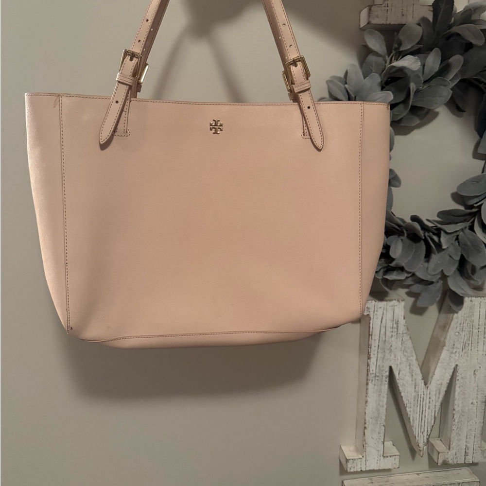 Tory Burch Pink Tote with Structured Design